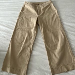Old Navy High Rise Stretchy Cotton Twill Wide Leg Pants